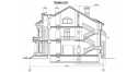 Проект узкого четырёхэтажного дома из кирпича в стиле барокко с подвалом, бассейном и двухместным гаражом - EV-36